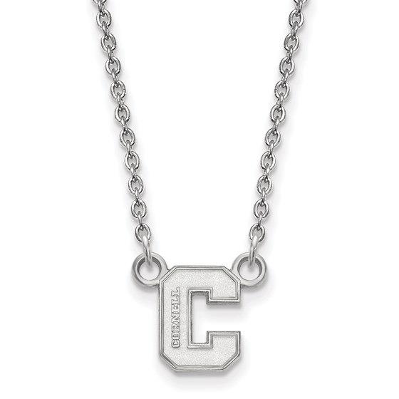 Sterling Silver Cornell Univ. Small Pendant Necklace - 18 in. Sterling Silver Cornell Univ. Small Pendant Necklace - 18 in.